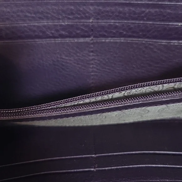 Michael Kors Eggplant Purple Leather Wallet - Picture 2 of 7